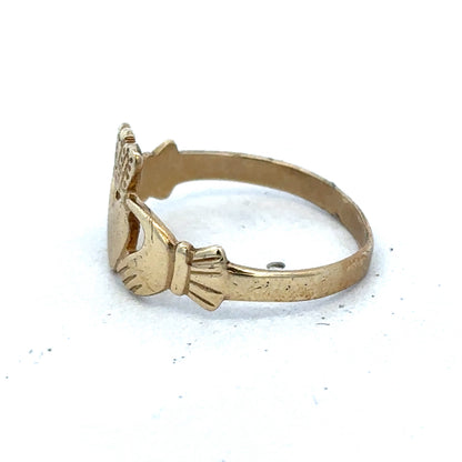 9ct yellow gold claddaugh ring sh25473l