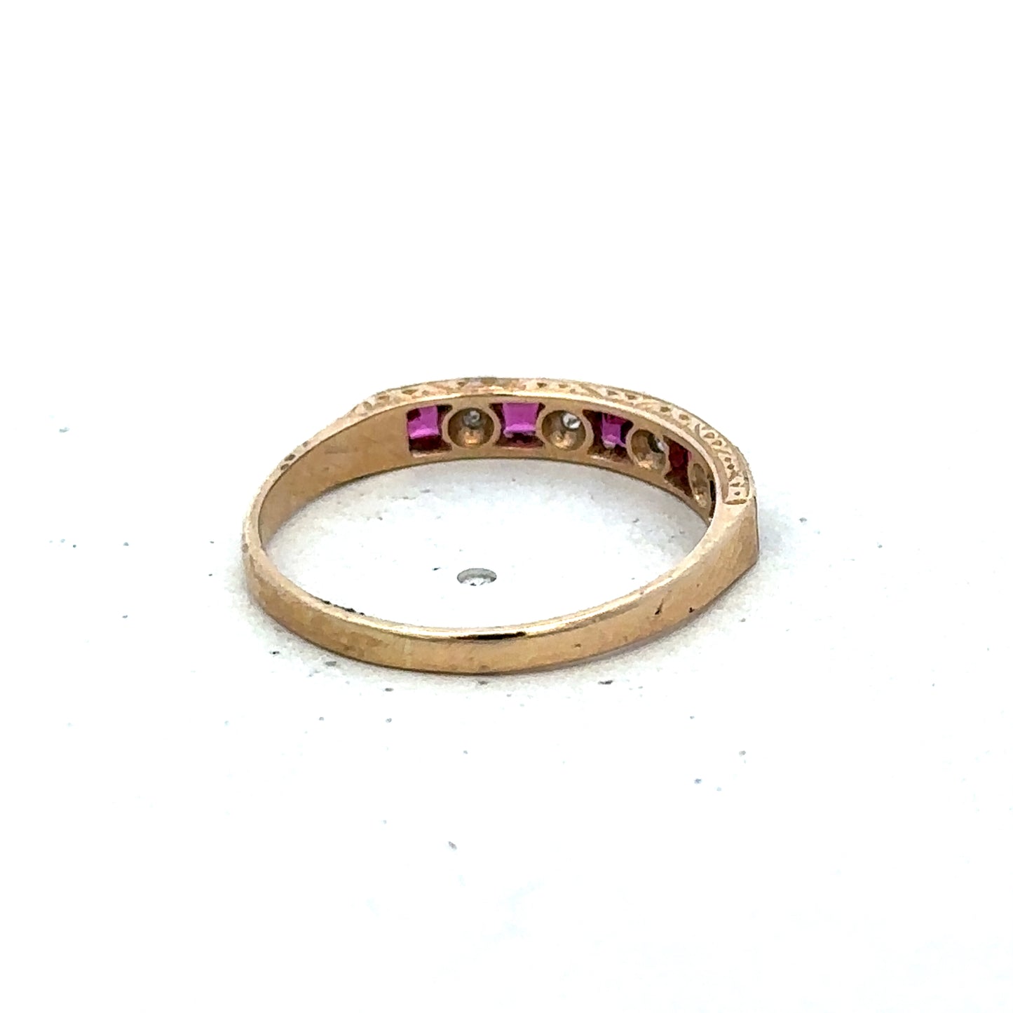 9ct yellow gold ruby and diamond ring sh27266b