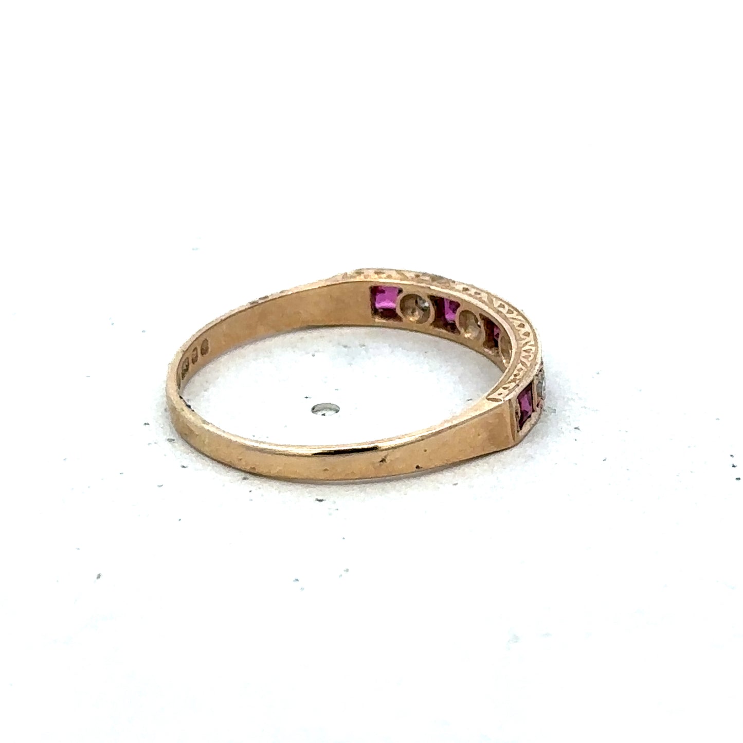 9ct yellow gold ruby and diamond ring sh27266b