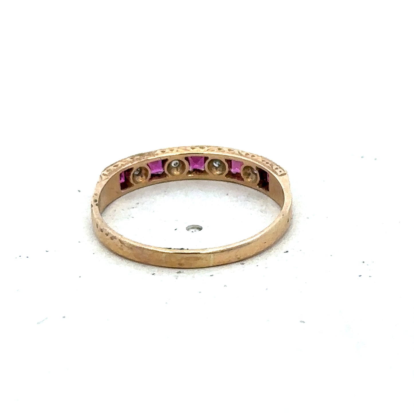 9ct yellow gold ruby and diamond ring sh27266b