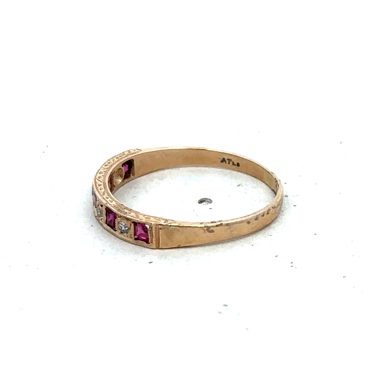 9ct yellow gold ruby and diamond ring sh27266b