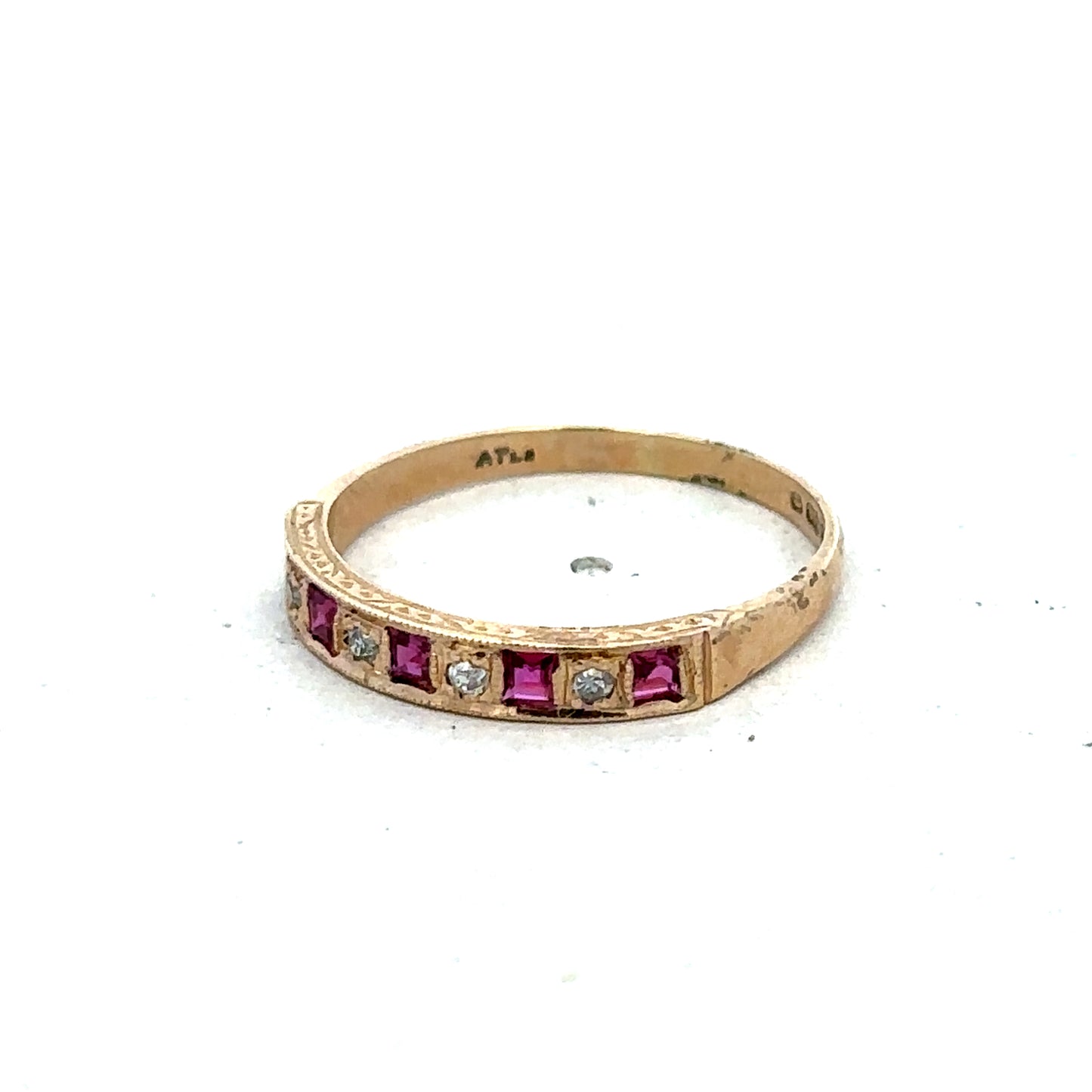 9ct yellow gold ruby and diamond ring sh27266b