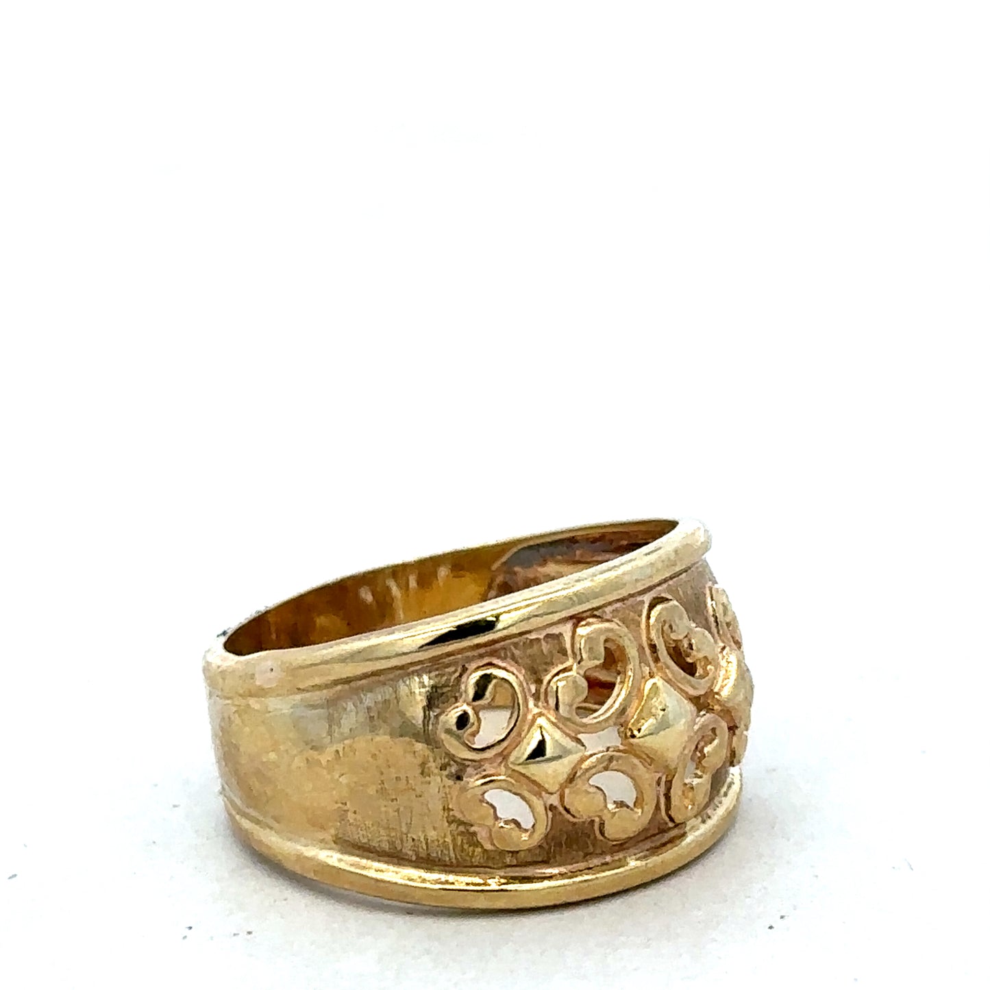9ct yellow gold ring size V (sh27144b)