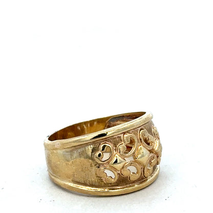 9ct yellow gold ring size V (sh27144b)