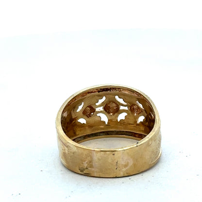 9ct yellow gold ring size V (sh27144b)