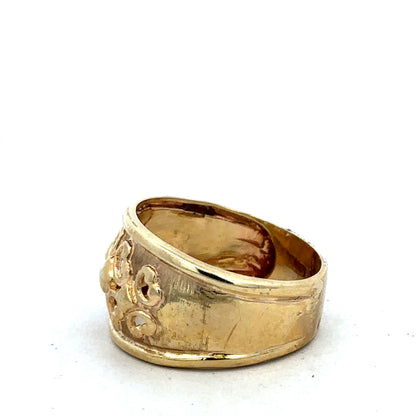 9ct yellow gold ring size V (sh27144b)