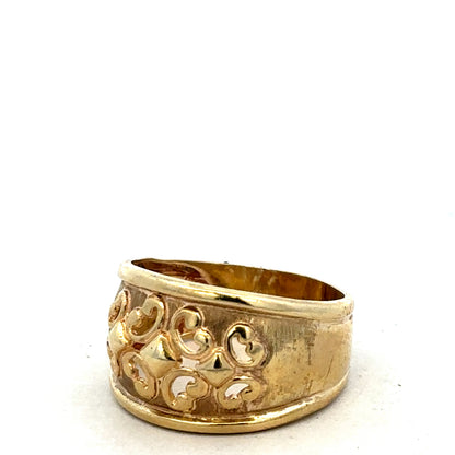 9ct yellow gold ring size V (sh27144b)