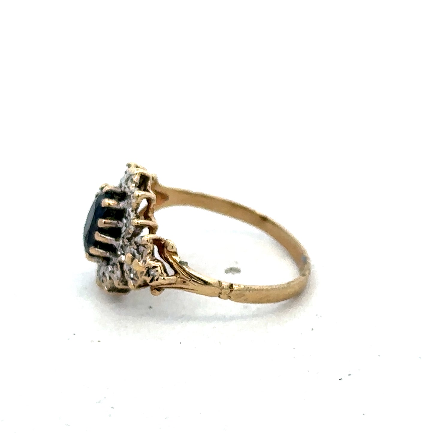 9ct yellow gold sapphire and diamond ring size L (sh25292l)