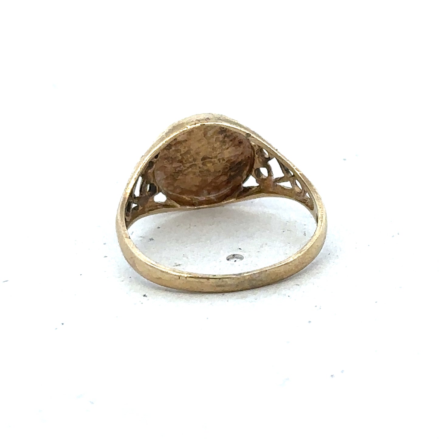9ct yellow gold ring size K (sh25334l)