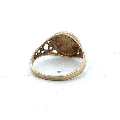 9ct yellow gold ring size K (sh25334l)