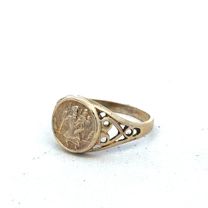 9ct yellow gold ring size K (sh25334l)
