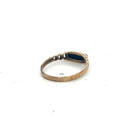 9ct yellow gold ring size J (sh26939b)