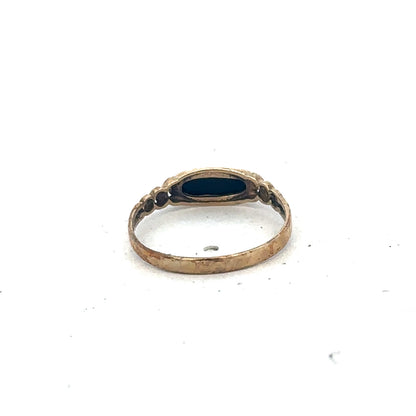 9ct yellow gold ring size J (sh26939b)