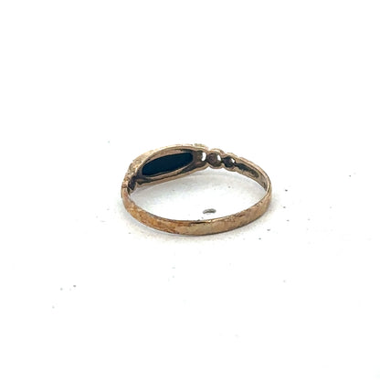 9ct yellow gold ring size J (sh26939b)