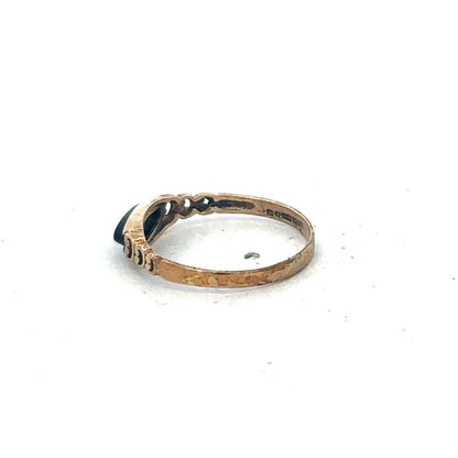 9ct yellow gold ring size J (sh26939b)