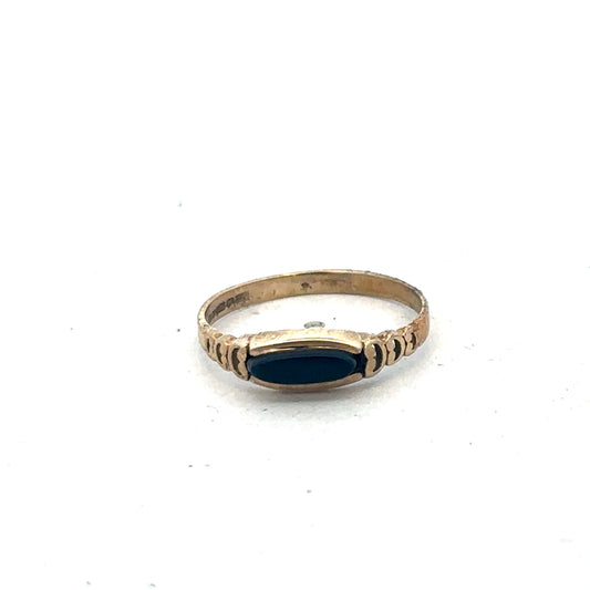 9ct yellow gold ring size J (sh26939b)