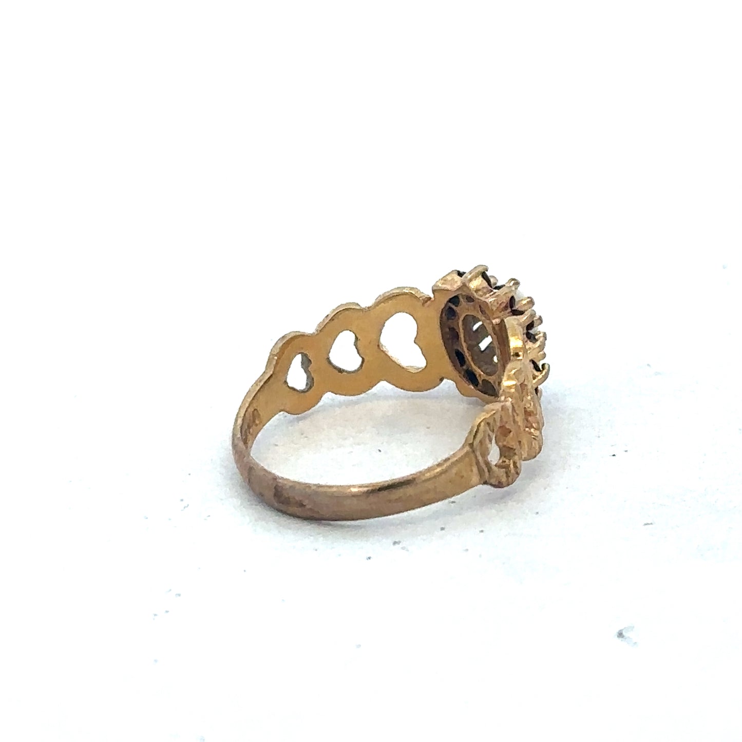 9ct yellow gold ring size M (sh26761b)