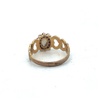 9ct yellow gold ring size M (sh26761b)