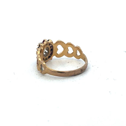 9ct yellow gold ring size M (sh26761b)