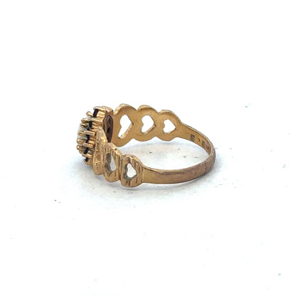9ct yellow gold ring size M (sh26761b)