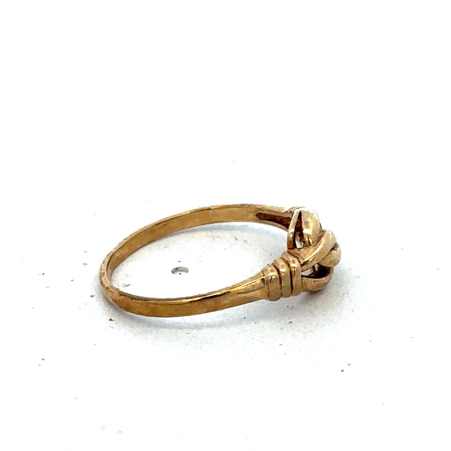 9ct yellow gold ring size N from Reeves and Sons, featuring a smooth polished band and classic design.