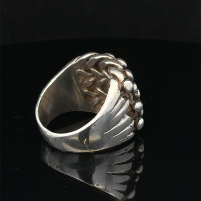 Silver keeper ring size Z1 by Reeves and Sons, featuring a polished band with a sleek, classic design.