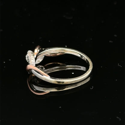 9ct white gold diamond ring in size M with sparkling diamonds, crafted by Reeves and Sons.