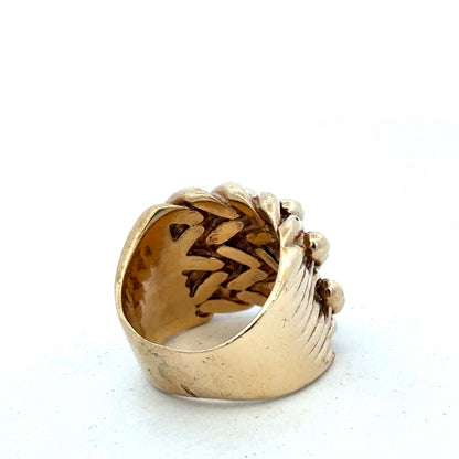 9ct yellow gold keeper ring in size Y with a smooth, polished finish, featuring a simple band design.