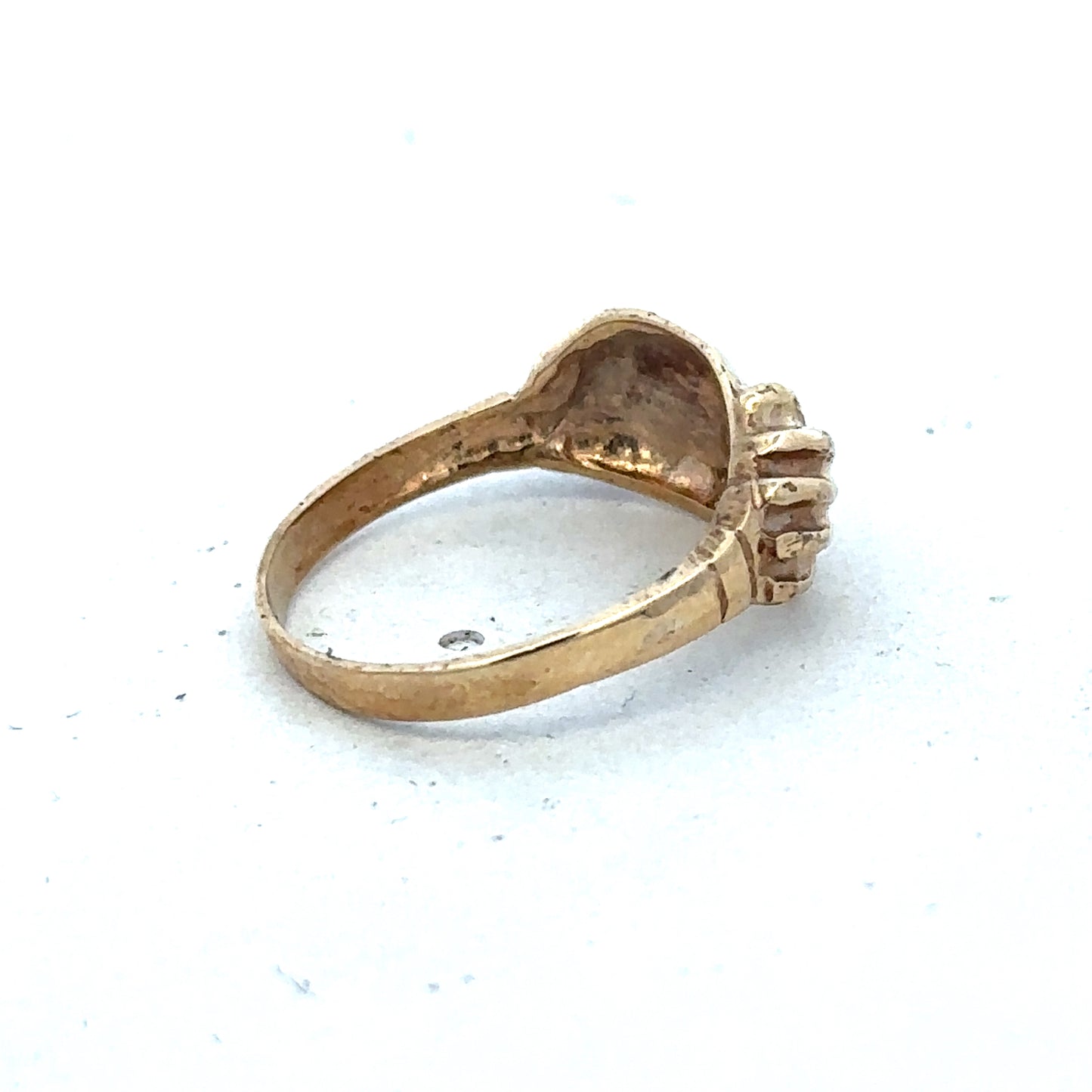 9ct yellow gold ring size L1/2 with a smooth band, crafted by Reeves and Sons, displayed against a plain background.