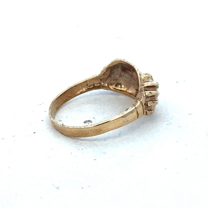 9ct yellow gold ring size L1/2 with a smooth band, crafted by Reeves and Sons, displayed against a plain background.
