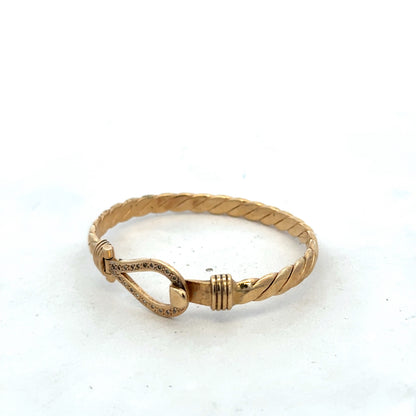 9ct yellow gold bangle 12.7g (sh25244l)