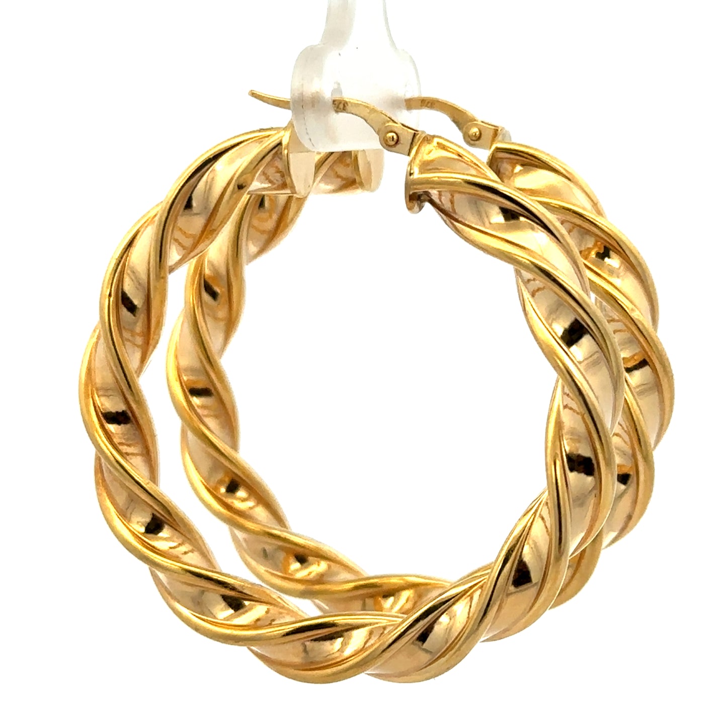 9ct yellow gold hoop earrings 4.6g (sh27241b)