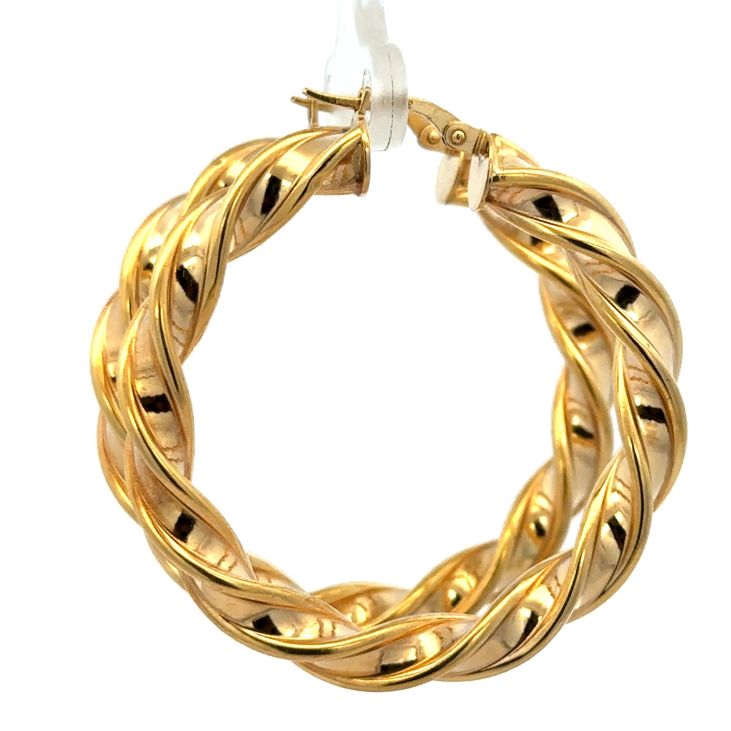 9ct yellow gold hoop earrings 4.6g (sh27241b)