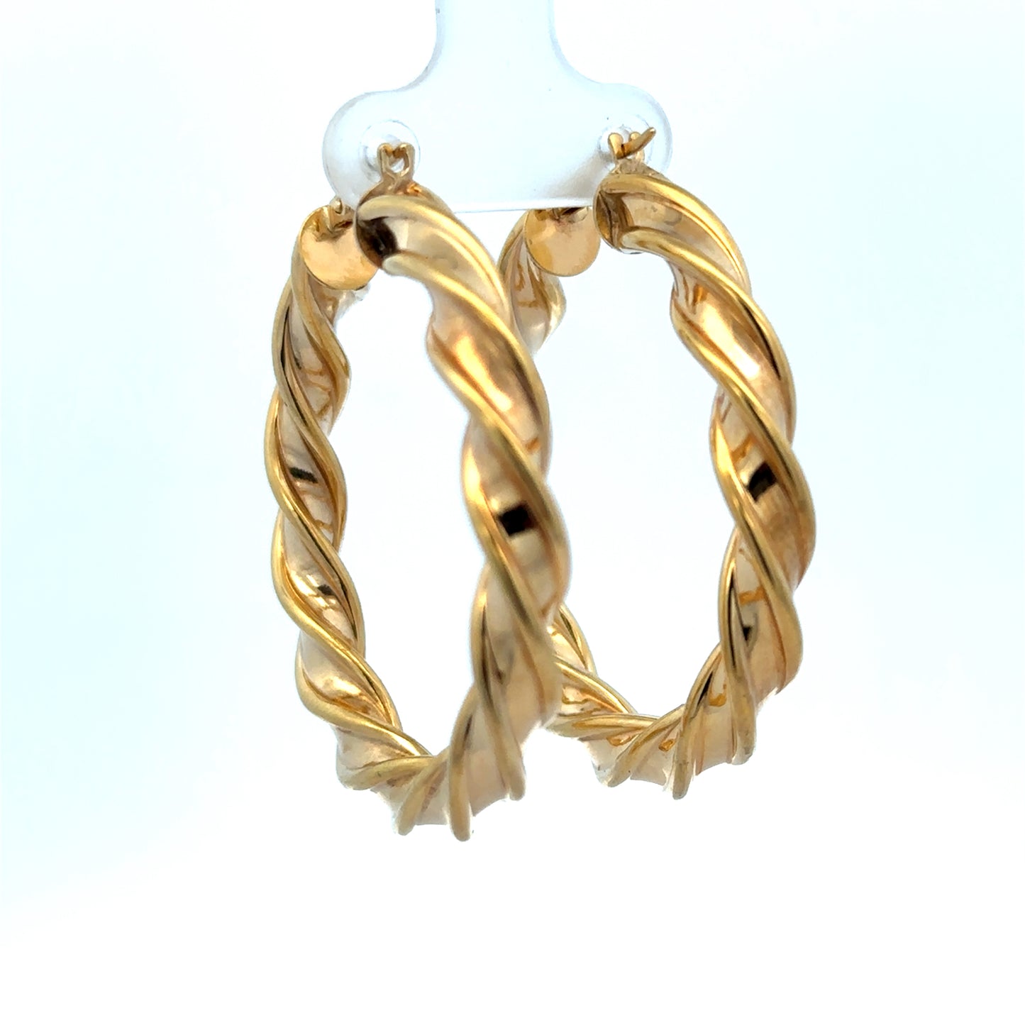 9ct yellow gold hoop earrings 4.6g (sh27241b)