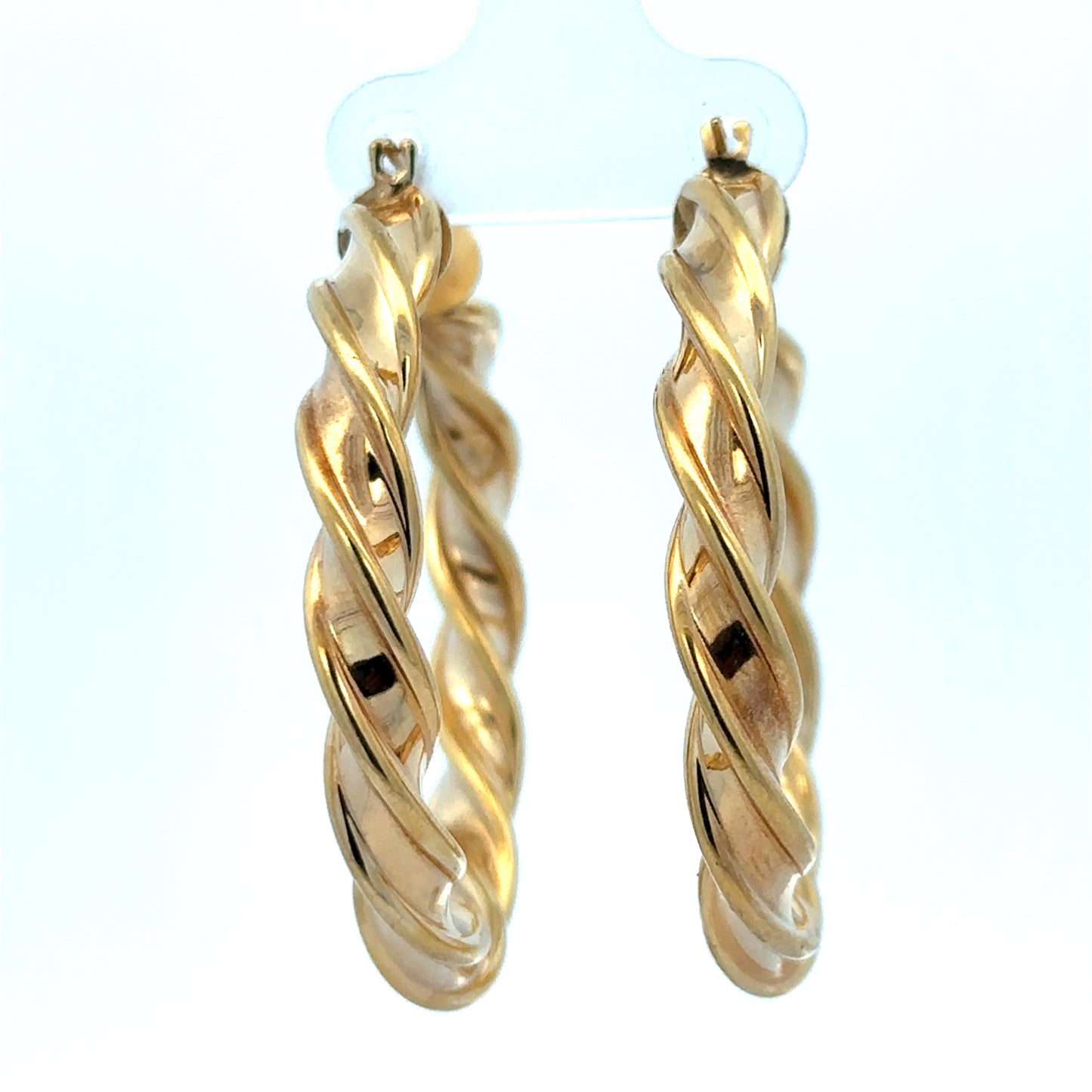 9ct yellow gold hoop earrings 4.6g (sh27241b)