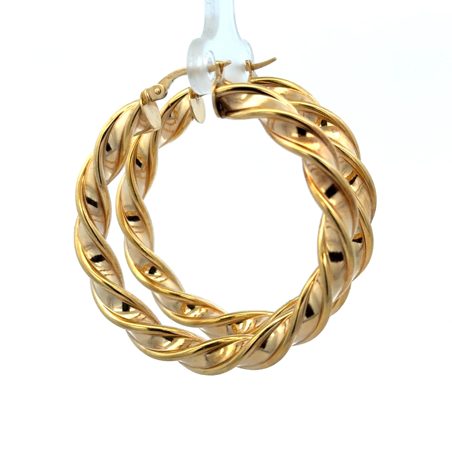 9ct yellow gold hoop earrings 4.6g (sh27241b)
