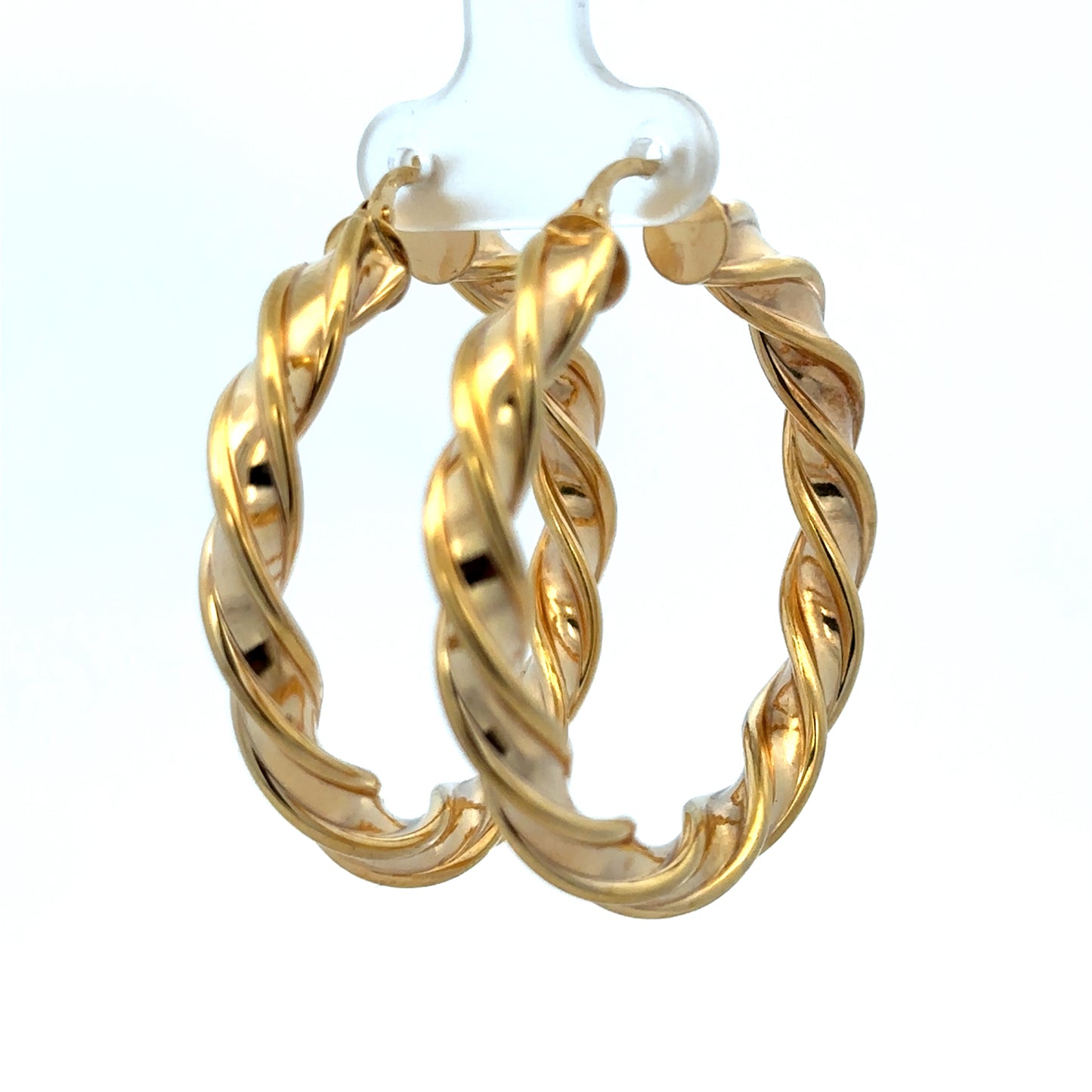 9ct yellow gold hoop earrings 4.6g (sh27241b)