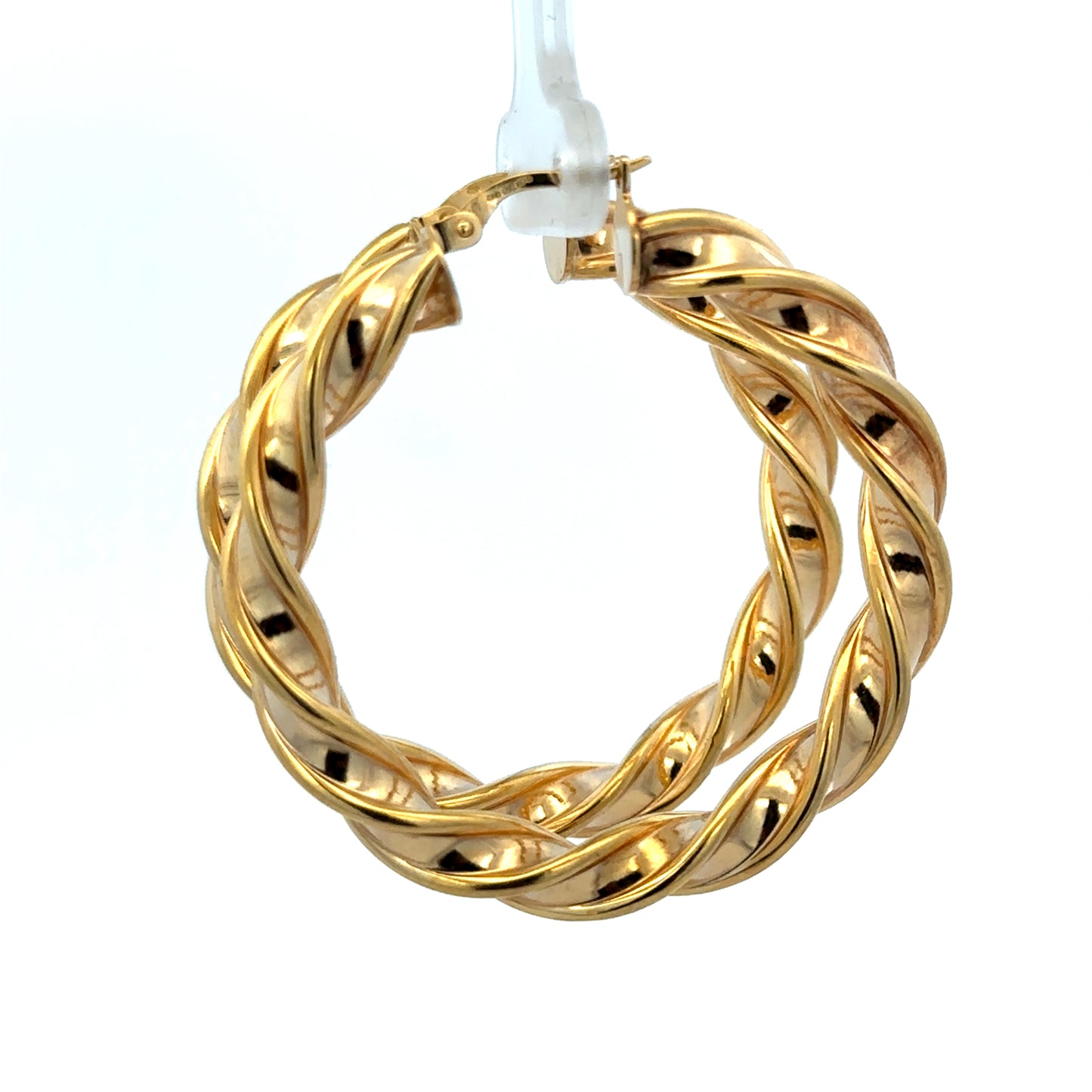 9ct yellow gold hoop earrings 4.6g (sh27241b)