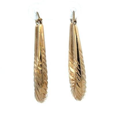 9ct yellow gold hoop earrings 3.4g (sh27257b)