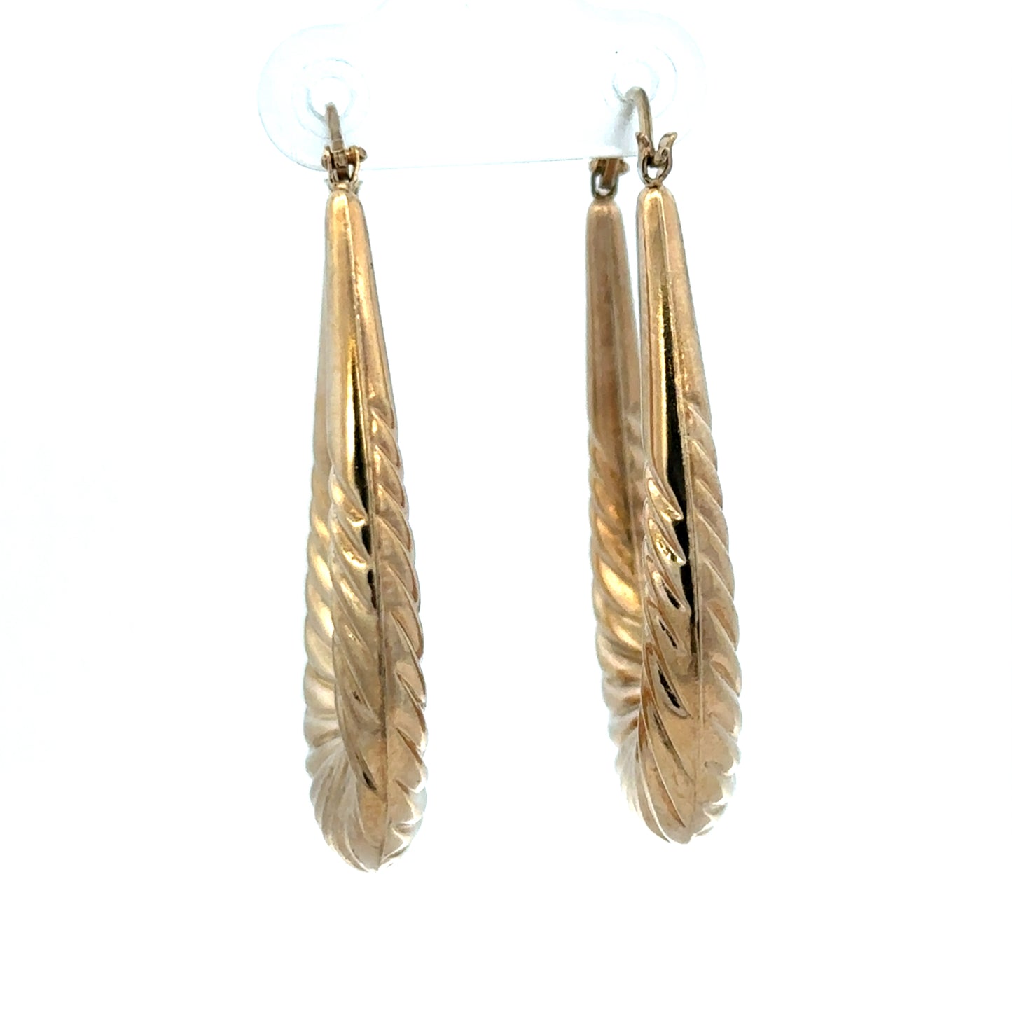 9ct yellow gold hoop earrings 3.4g (sh27257b)