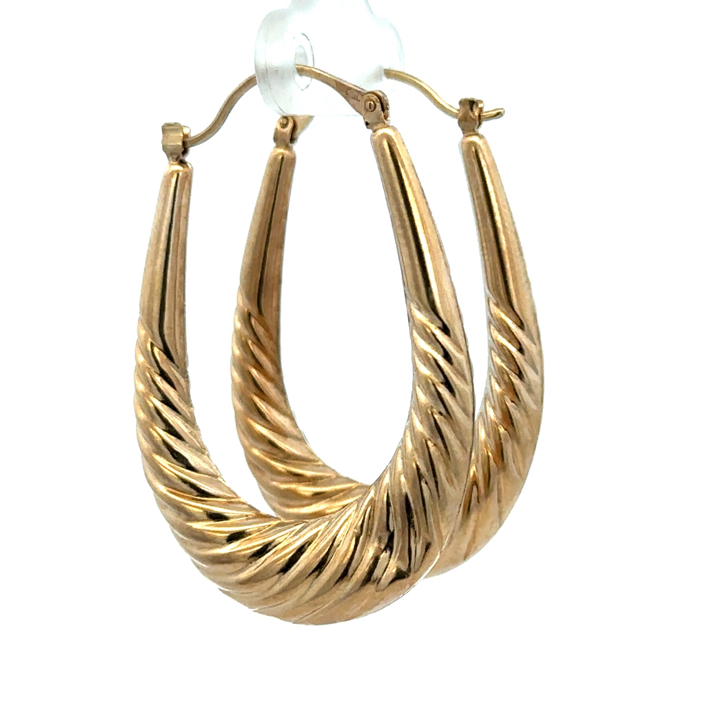 9ct yellow gold hoop earrings 3.4g (sh27257b)
