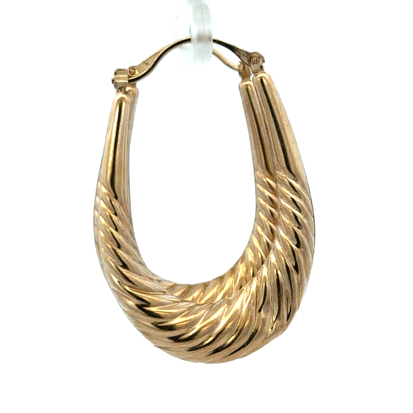 9ct yellow gold hoop earrings 3.4g (sh27257b)