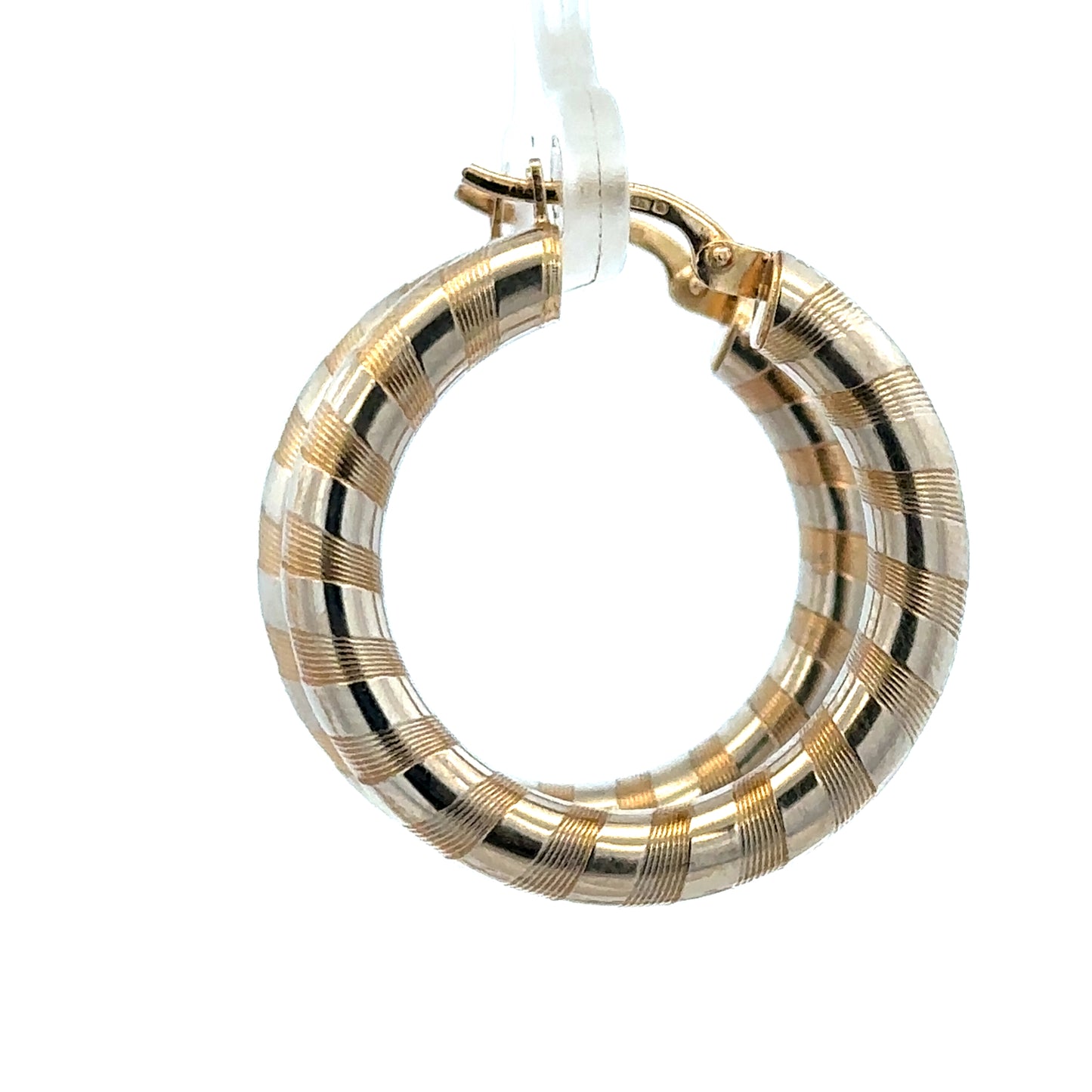 9ct yellow gold hoop earrings 3.6g (sh27271b)