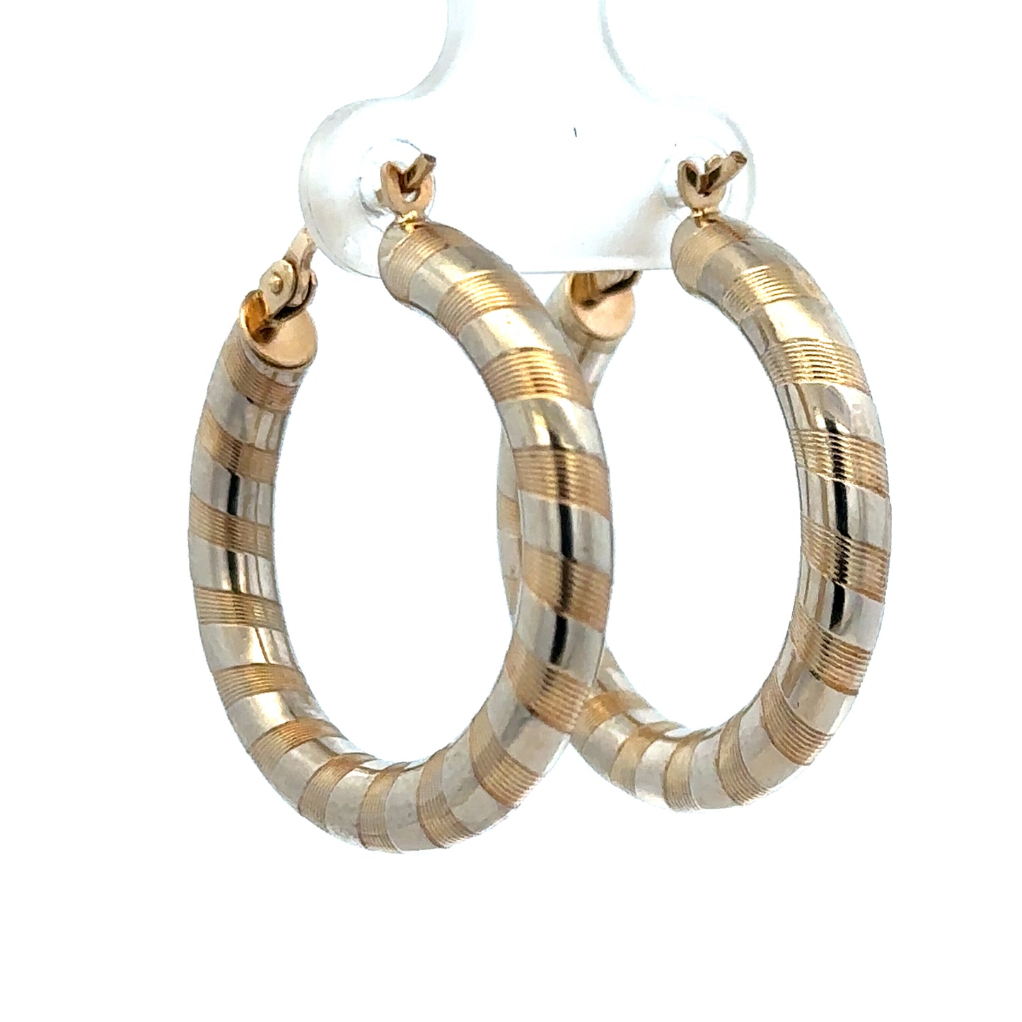 9ct yellow gold hoop earrings 3.6g (sh27271b)