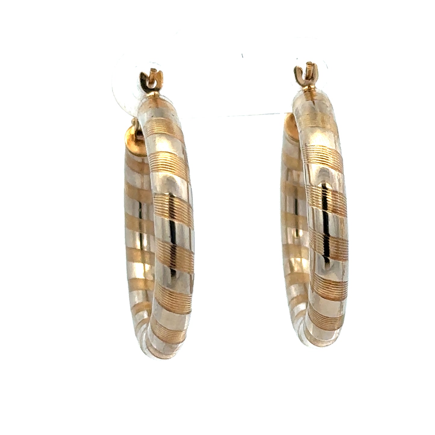 9ct yellow gold hoop earrings 3.6g (sh27271b)