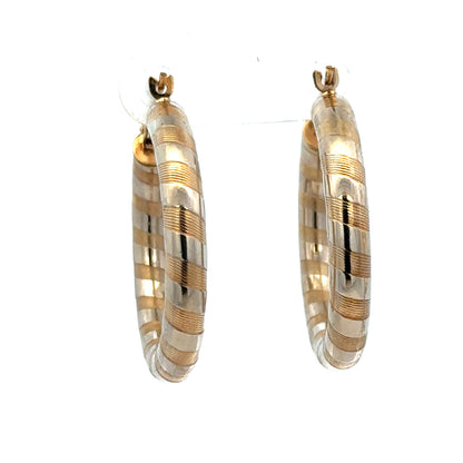 9ct yellow gold hoop earrings 3.6g (sh27271b)