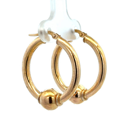 9ct yellow gold hoop earrings 3.9g (sh25181l)