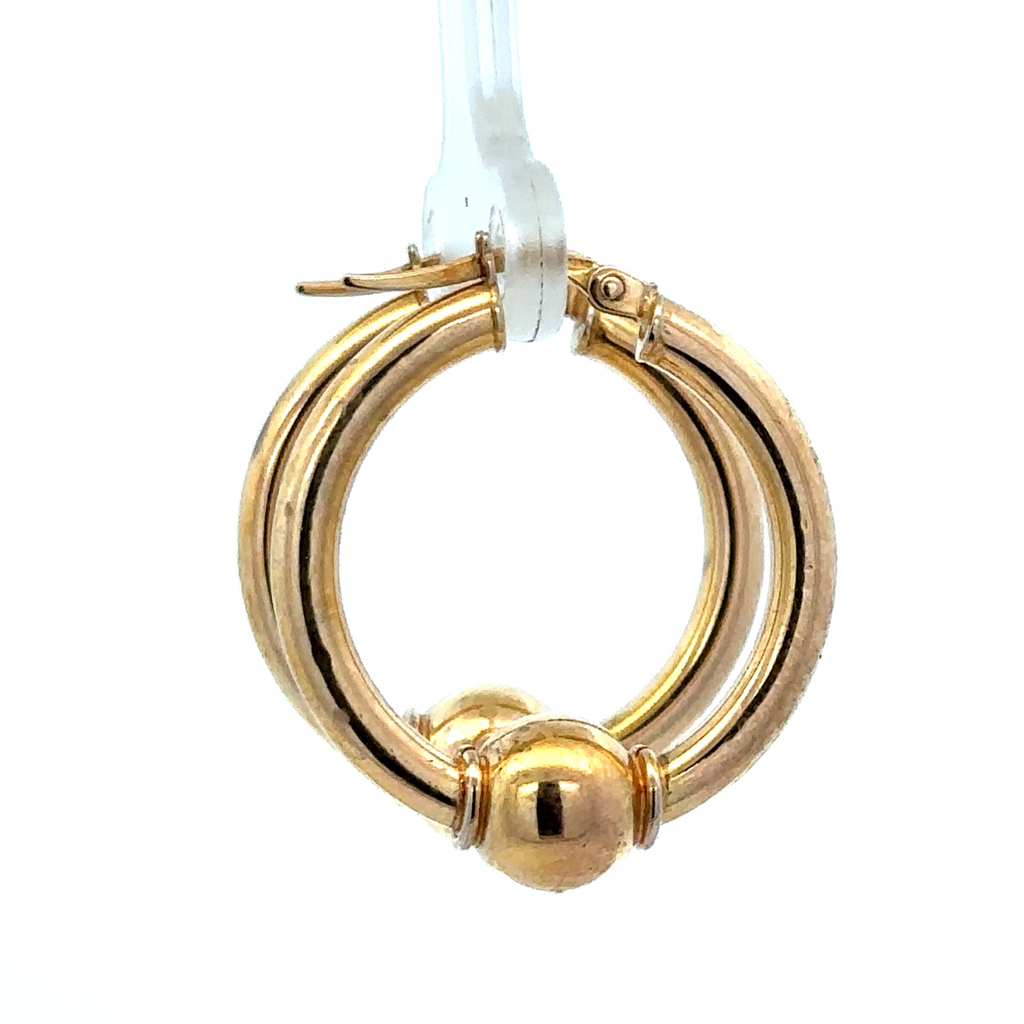 9ct yellow gold hoop earrings 3.9g (sh25181l)
