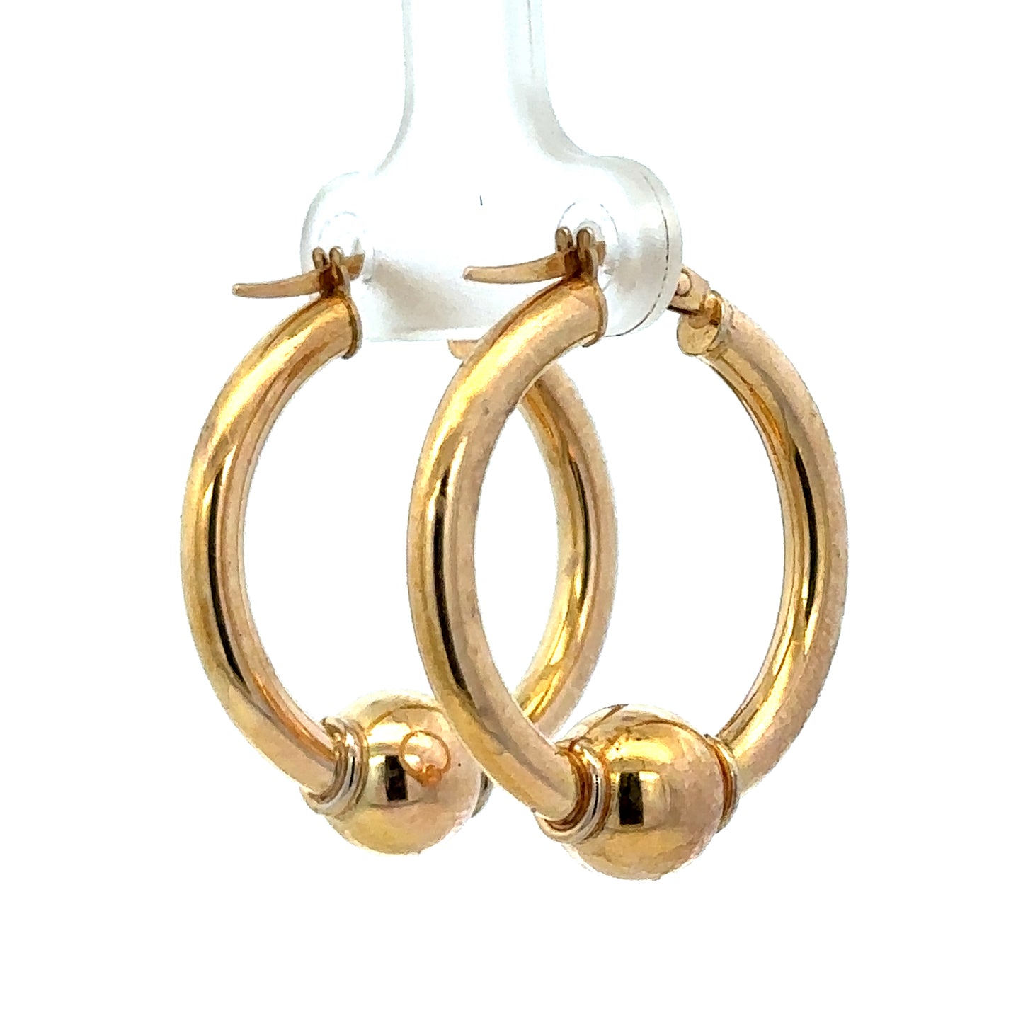 9ct yellow gold hoop earrings 3.9g (sh25181l)