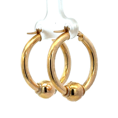 9ct yellow gold hoop earrings 3.9g (sh25181l)